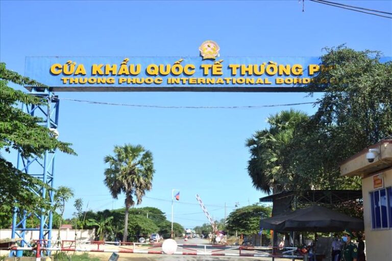 Cửa khẩu quốc tế Thường Phước tại tỉnh Đồng Tháp.