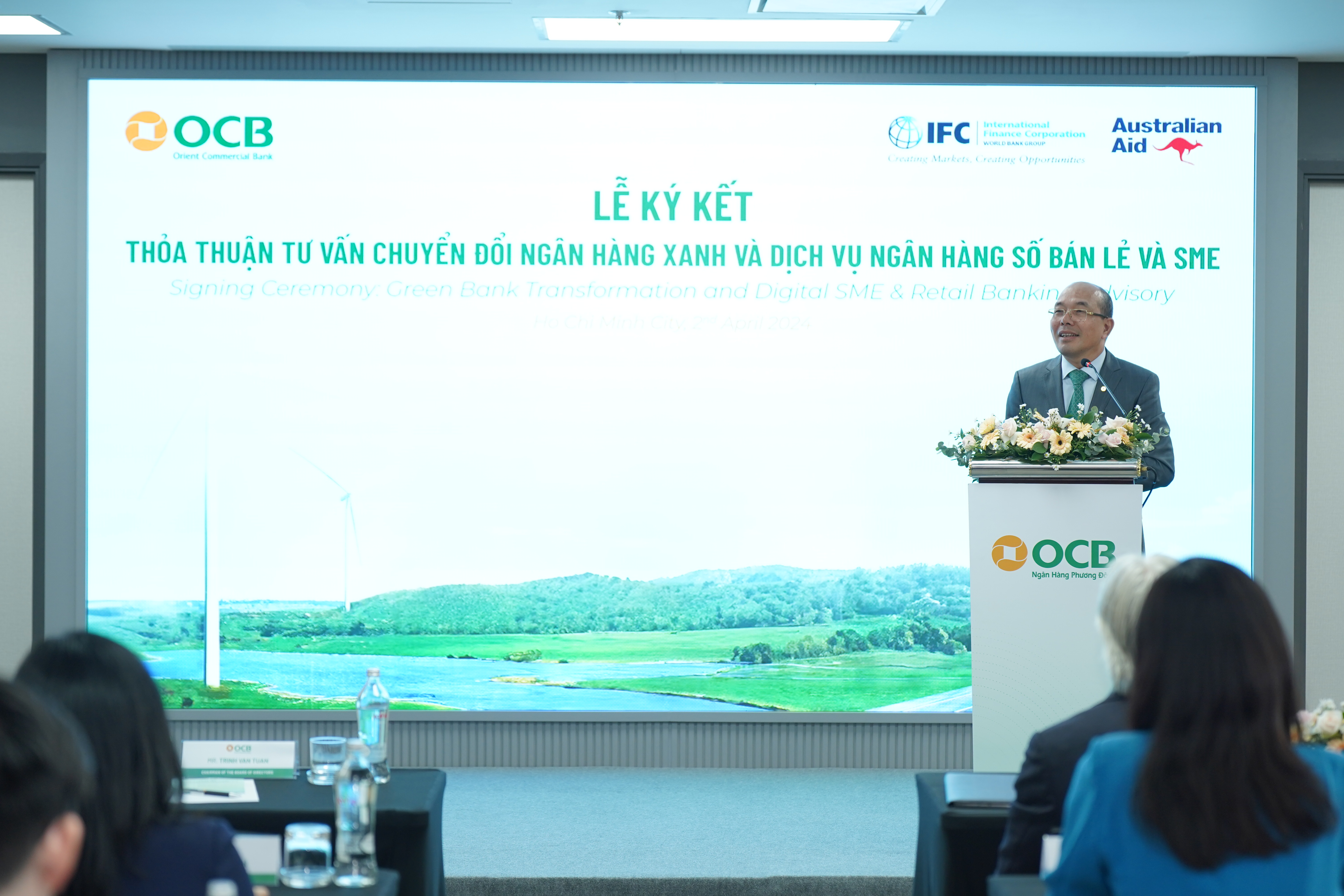 Ông Trịnh Văn Tuấn - Chủ tịch HĐQT OCB chia sẻ về mục tiêu đưa OCB trở thành ngân hàng xanh đầu tiên tại Việt Nam.